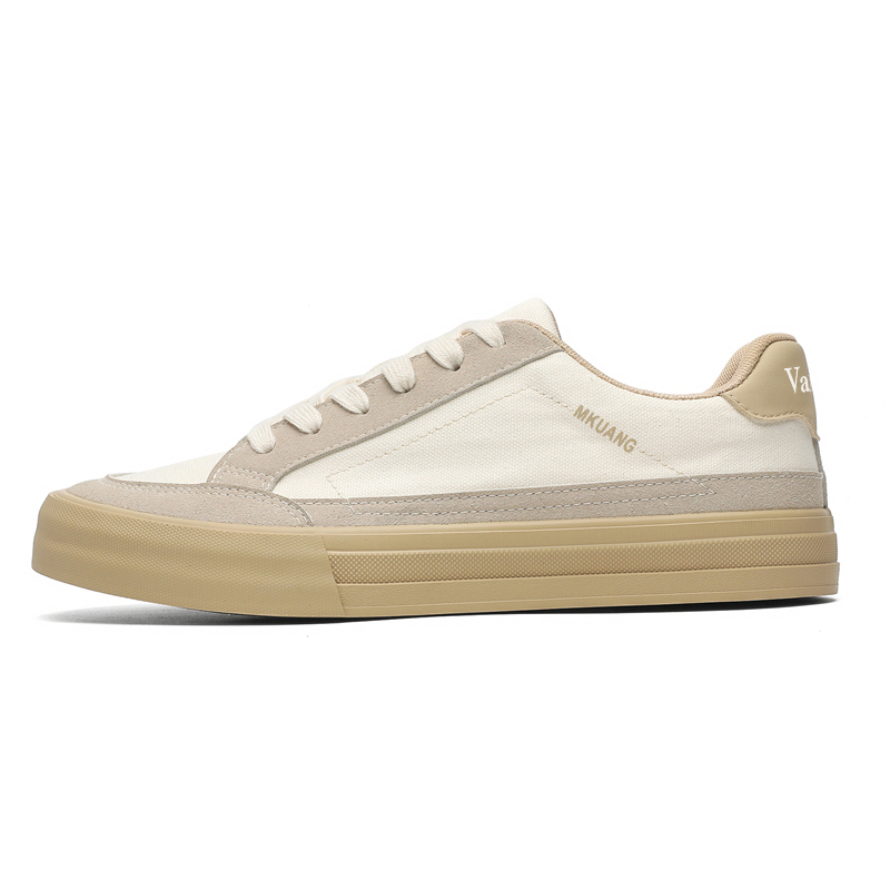 

VANSSI Мужские низкие скейтерские кеды бежевые, цвет Beige