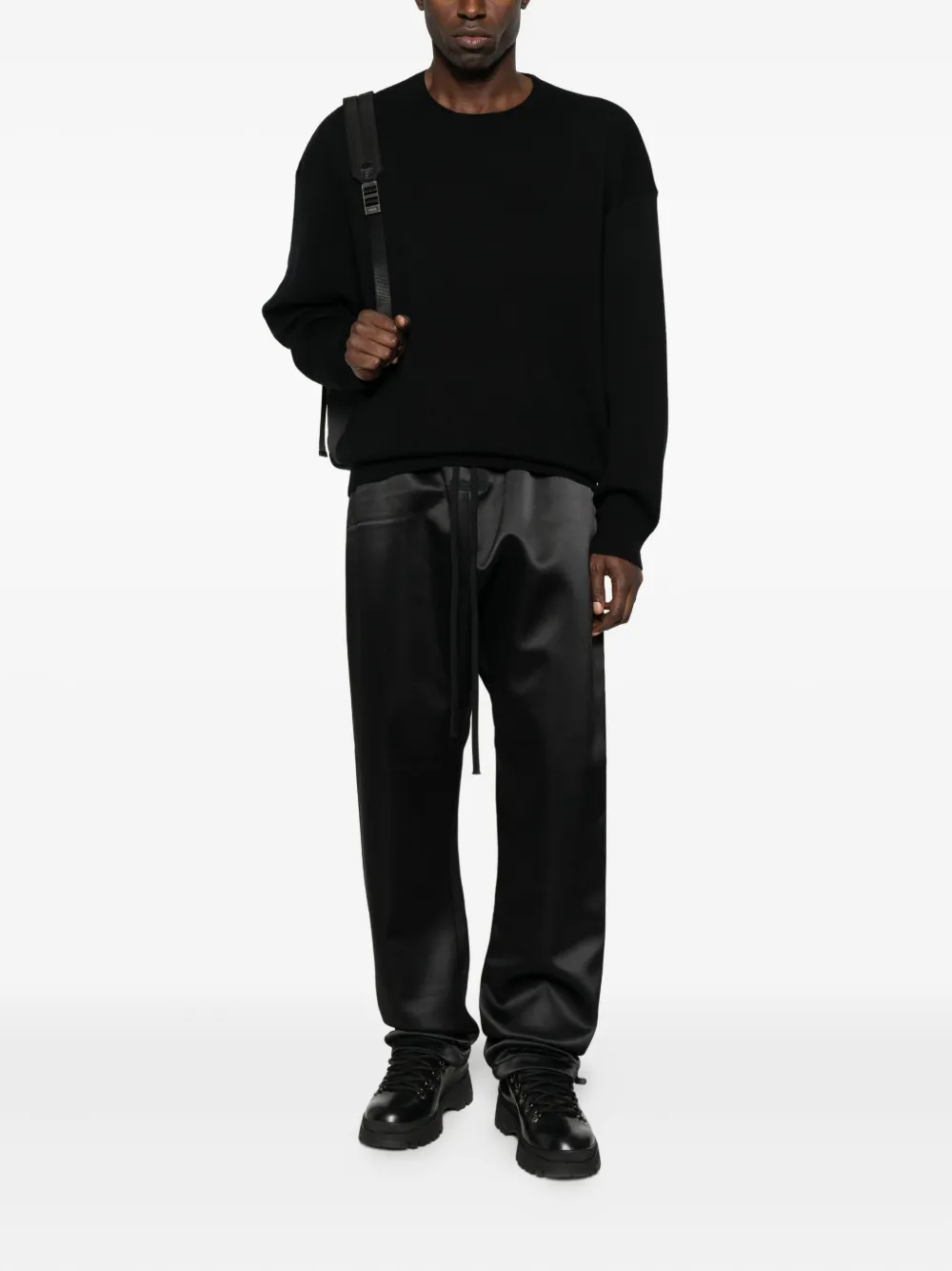 Свитер с круглым вырезом FEAR OF GOD ESSENTIALS, черный — фото 2