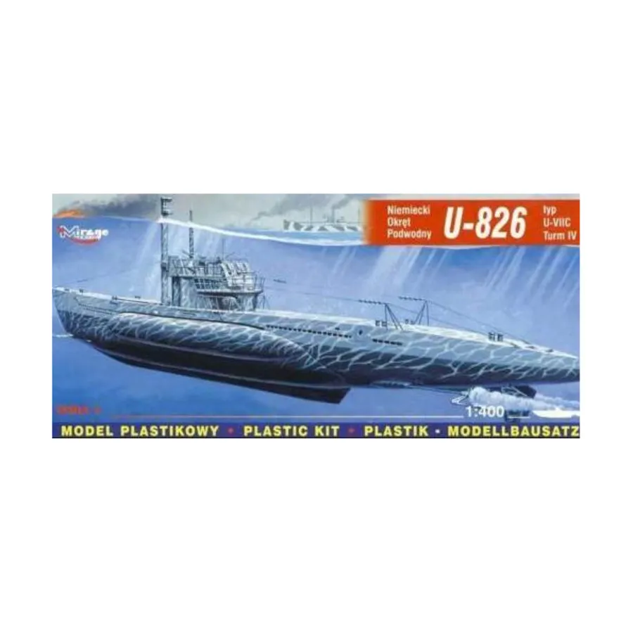 

U-826 Тип U-VIIC Turm IV (масштаб 1/400), Model Kits (Assorted Scales) (Mirage Hobby)