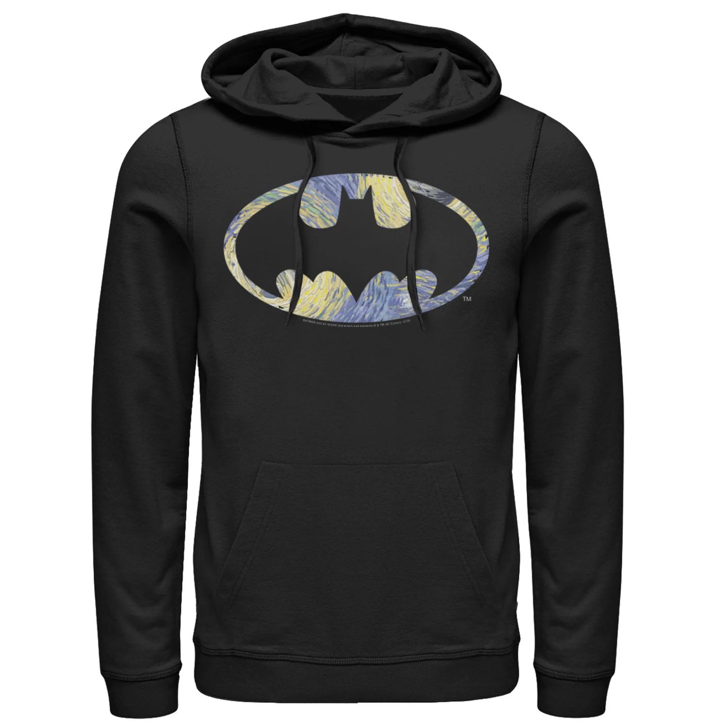 

Мужская толстовка с логотипом Batman Starry Night, Black DC Comics, черный