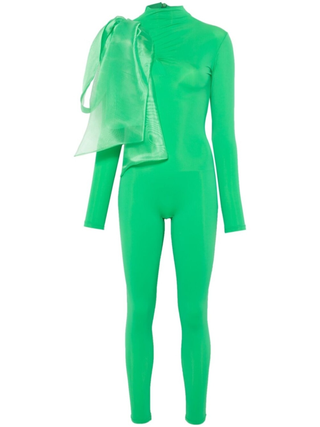 

Комбинезон с бантом из органзы Atu Body Couture, зеленый