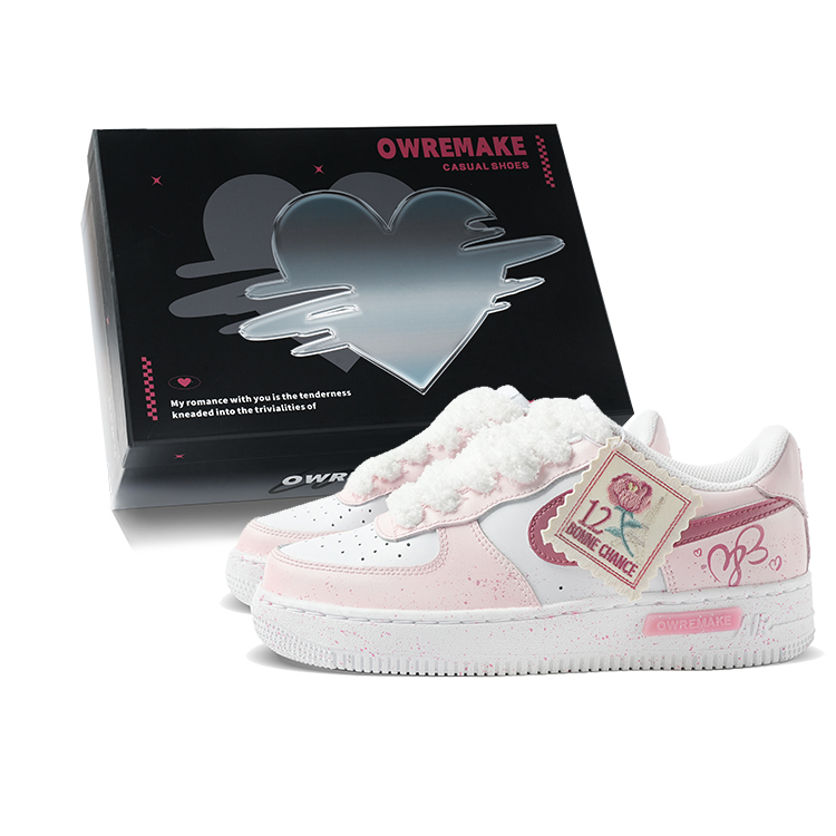 

Детские кроссовки для скейтбординга Air Force 1 LE Low Top для подростков Nike, розовый/белый