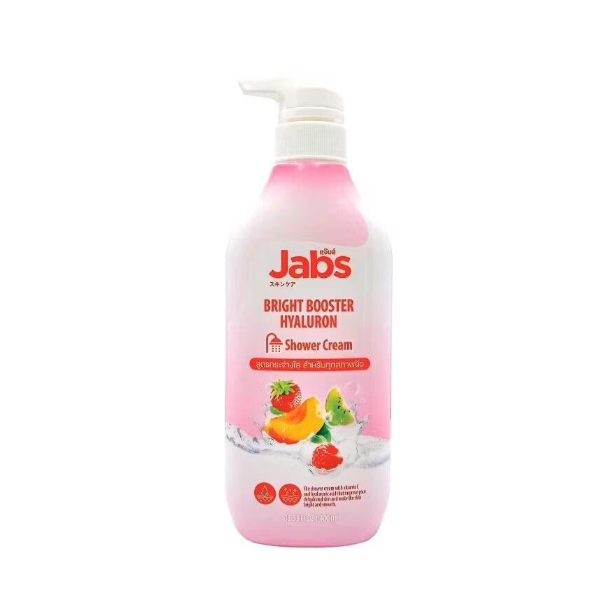 

Jabs Крем для душа Bright Booster Hyaluron 400 мл. ครีมอาบน้ำ, Pink