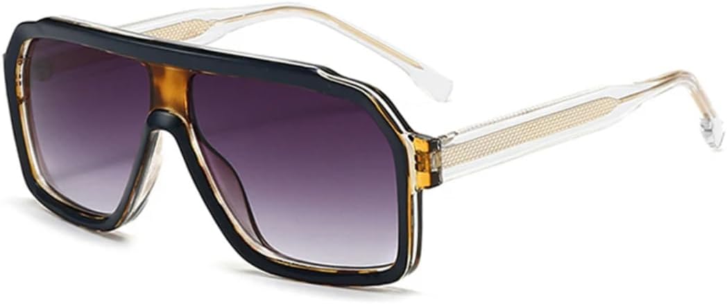 

Солнцезащитные очки для мужчин и женщин - защита UV400 - градиентные линзы, большая оправа, подходят для занятий спортом на открытом воздухе и вождения DSVIGF, Black Leopard Gray