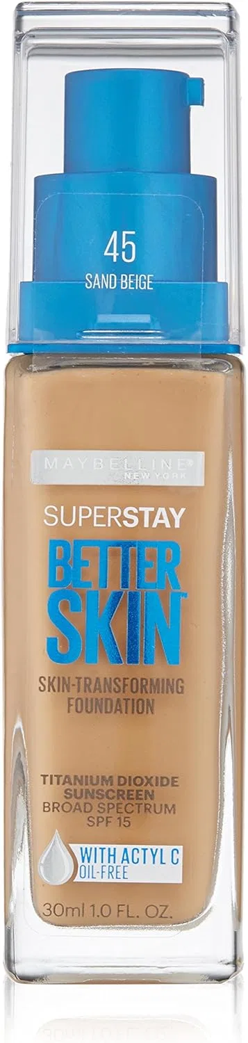 Тональное средство Maybelline New York Super Stay Betterskin Foundation, оттенок Sand Beige, 1 fl oz