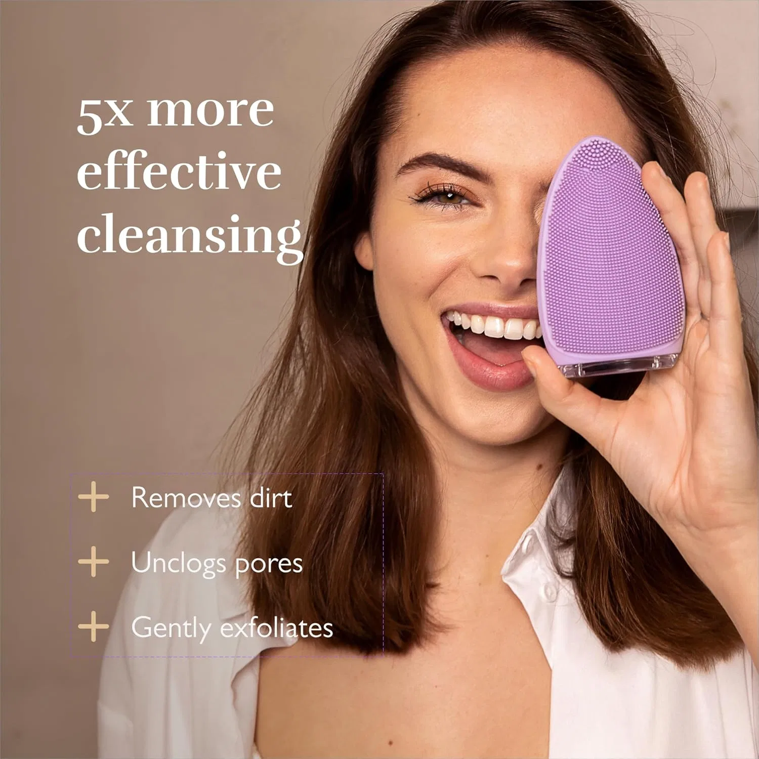 Силиконовая щетка для чистки лица «Bright FB1PE1PU001» от Silk'n Silk'N, Purple — фото 2