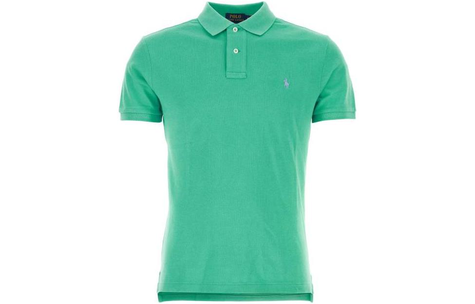 Polo Ralph Lauren Мужская поло светло-зеленого цвета — фото 3