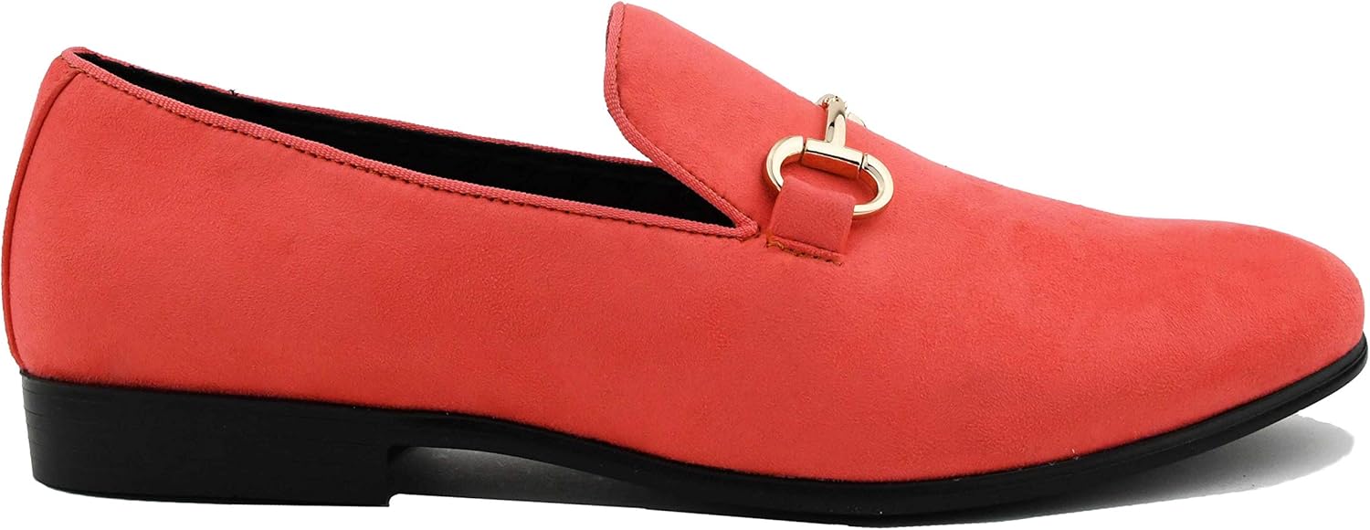 Мужские лоферы-слипоны из микрофибры с золотой металлической вставкой Amali — фото 3