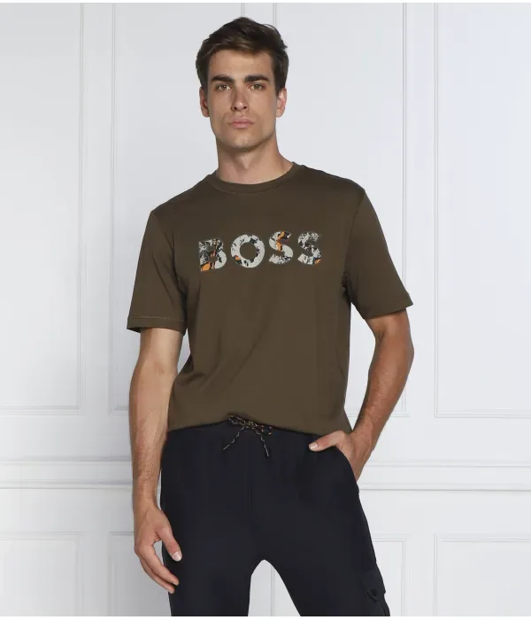 Футболка teetrury 2 relaxed fit Boss Orange, хаки — фото 3