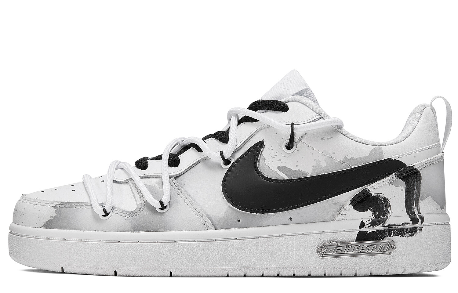 

Кроссовки Nike Court Borough Skateboard Shoes Women's Low-Top Black White Gray, Черный, Кроссовки Nike Court Borough Skateboard Shoes Women's Low-Top Black White Gray