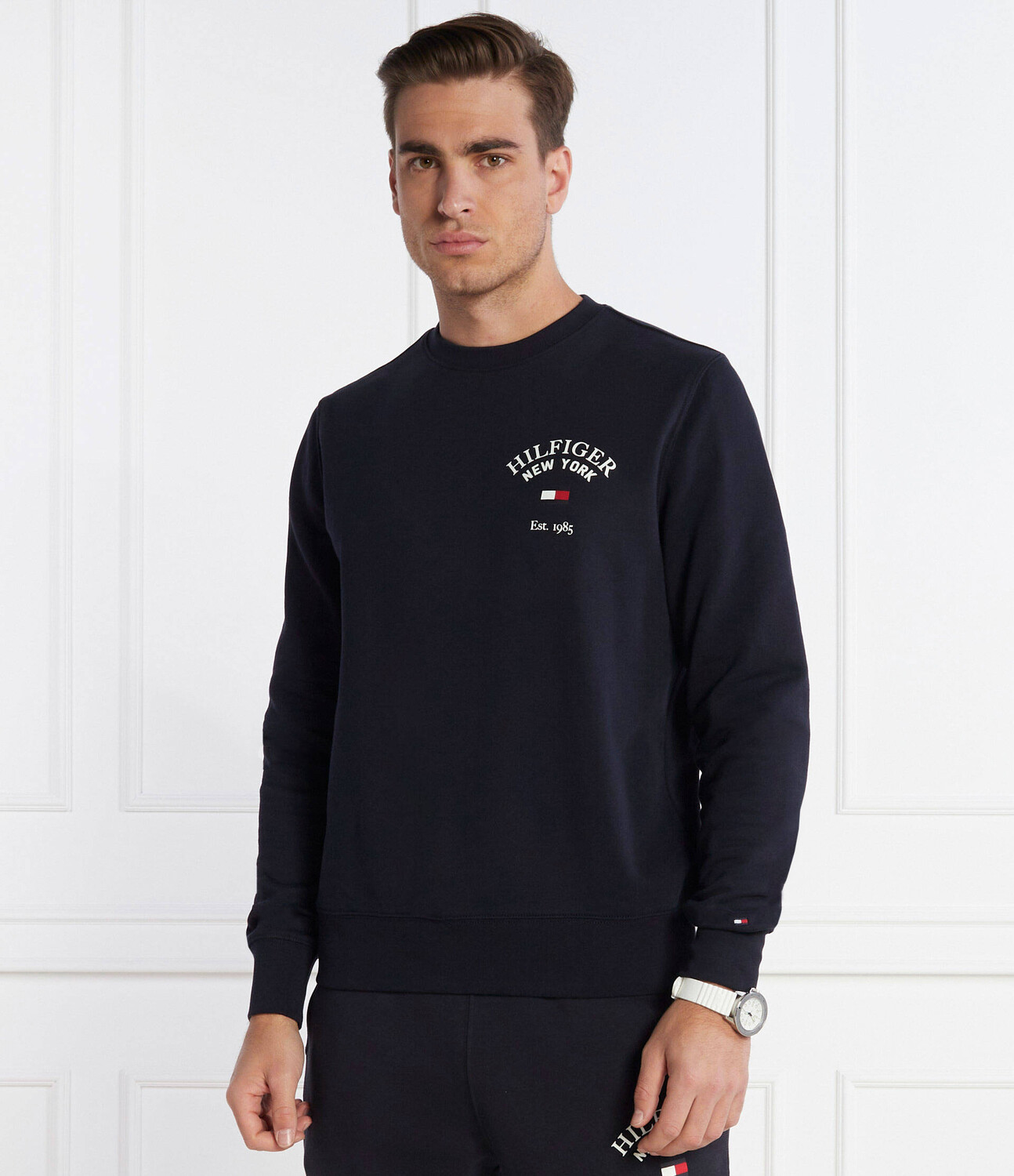 Толстовка Tommy Hilfiger WCC ARCHED VARSITY Straight fit, темно-синий — фото 3