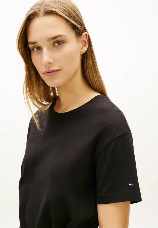 Трикотажное платье миди с текстурированным узлом Tommy Hilfiger, Black — фото 3