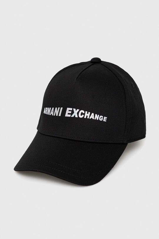 

Хлопковая бейсболка Armani Exchange, черный