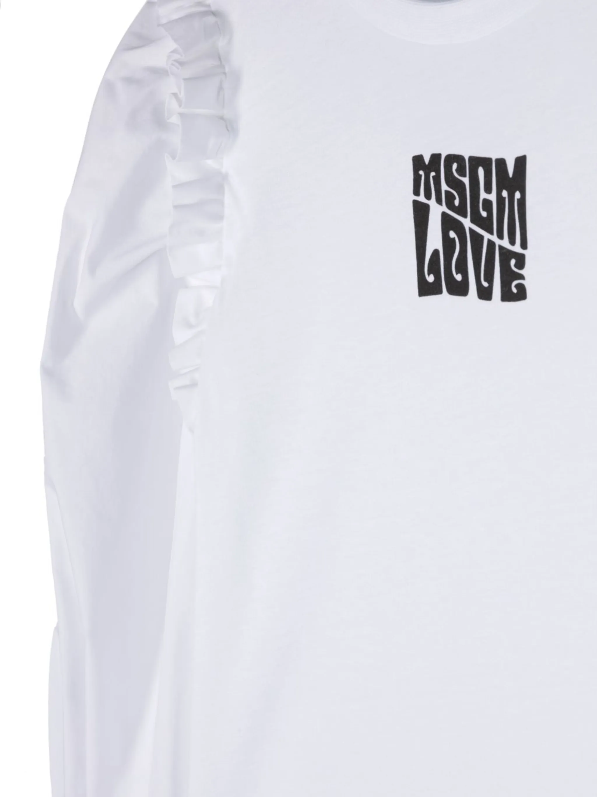 Блузка с оборками Msgm Kids, белый — фото 3