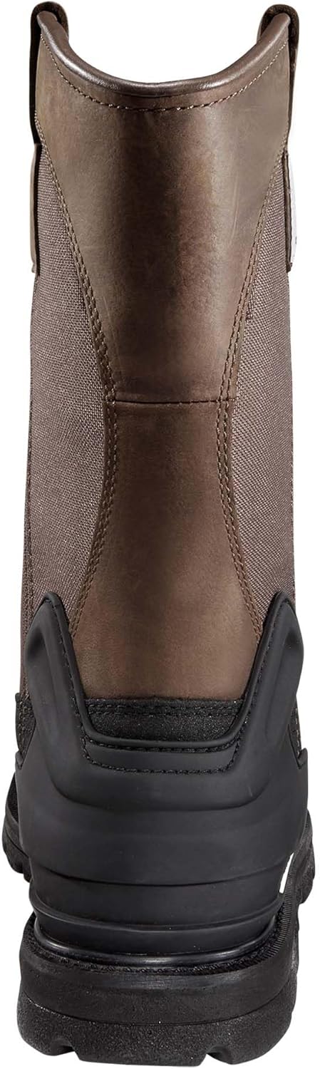 Carhartt мужские 11-дюймовые рабочие ботинки Wellington с мягким носком, Waterproof, EH Rated, с амортизирующей стелькой и противоскользящей подошвой, Dark Brown/Black Leather — фото 3