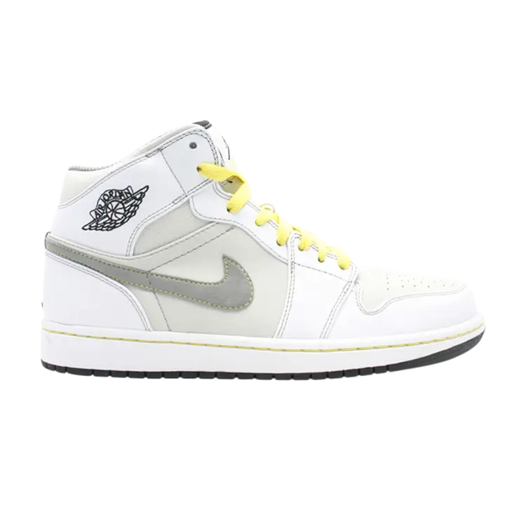 

Кроссовки Air Jordan 1 Phat 'Vibrant Yellow', белый, Белый;серый, Кроссовки Air Jordan 1 Phat 'Vibrant Yellow', белый