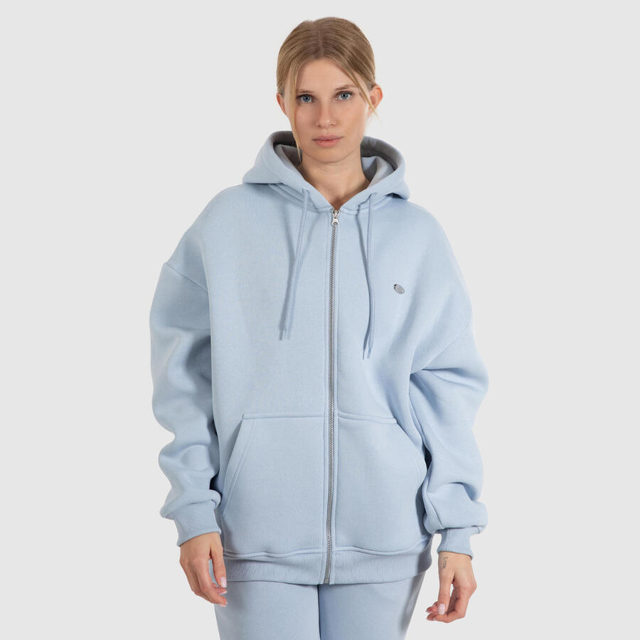 

SMILODOX Женская толстовка с капюшоном на молнии Eda светло-голубого цвета