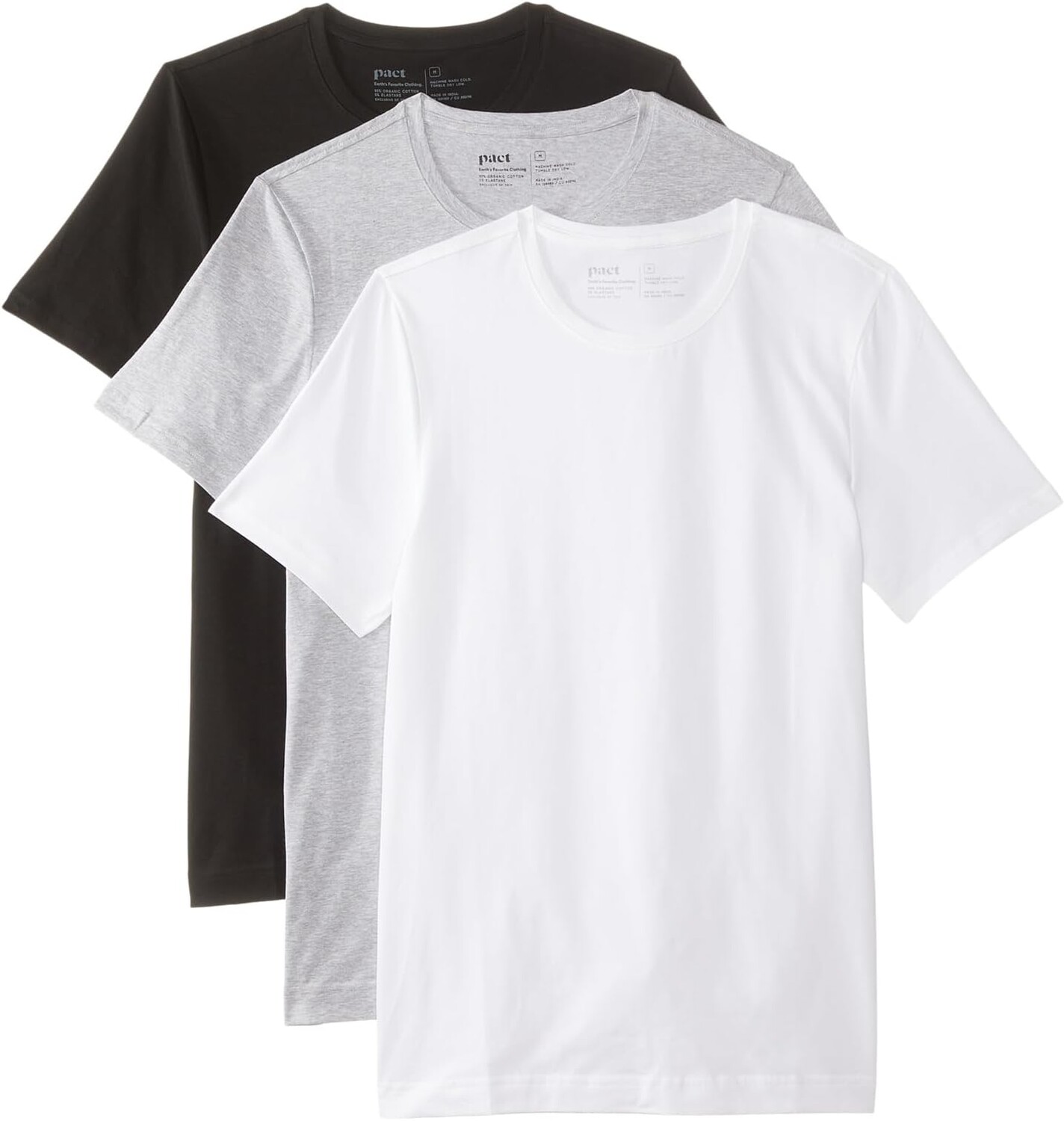 

Комплект из 3 футболок Cool-Stretch Crew PACT, цвет Heather Basics