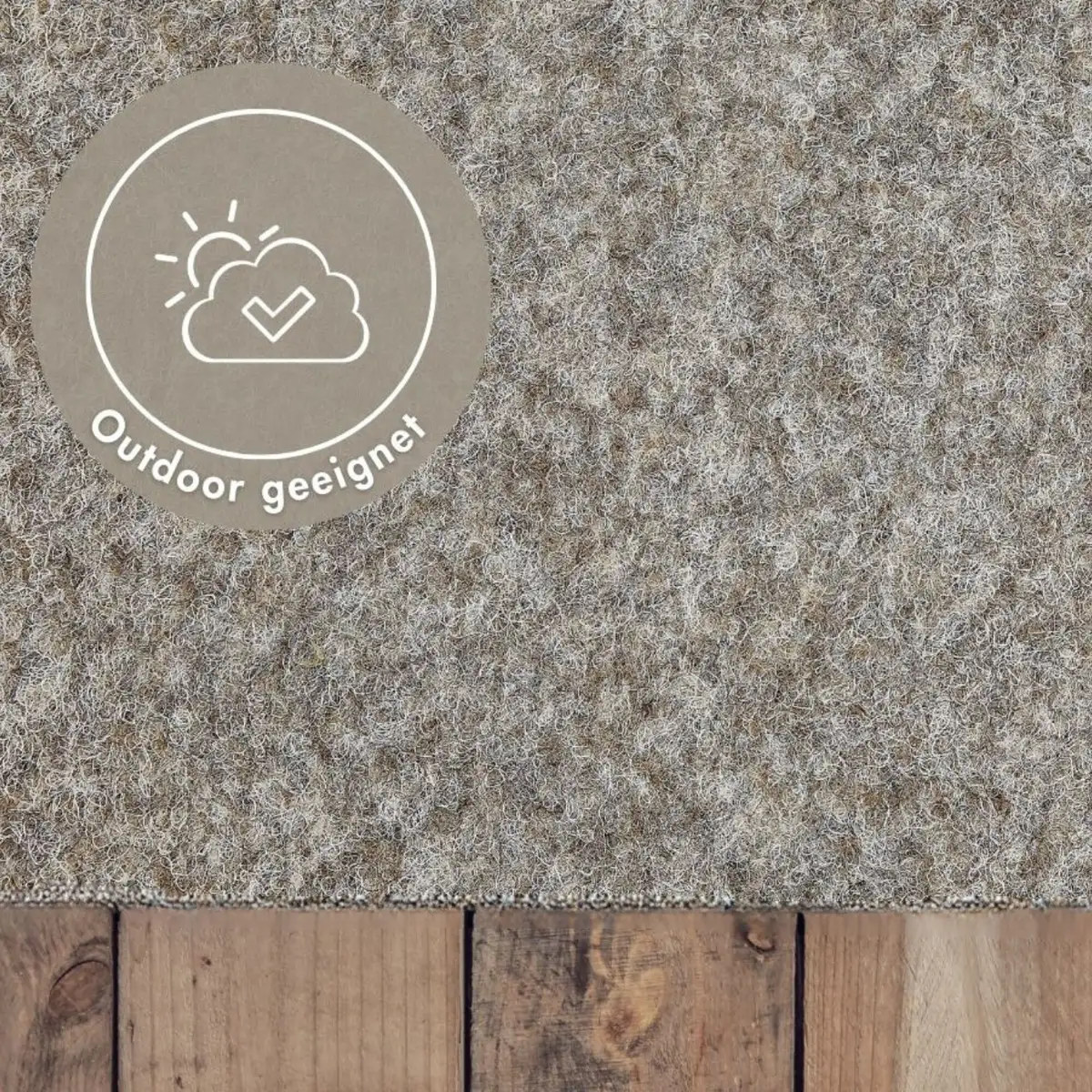 

Искусственный газон Andiamo "Дижон", прямоугольный, из иглопробивного фетра, с выступами, прочный, водостойкий и устойчивый к УФ-излучению 133х300 см, бежевый