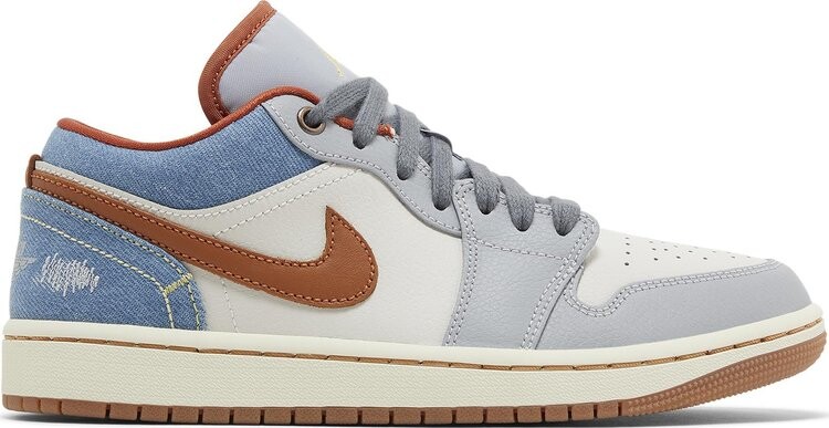 Кроссовки Wmns Air Jordan 1 Low 'Phantom Denim', кремовый