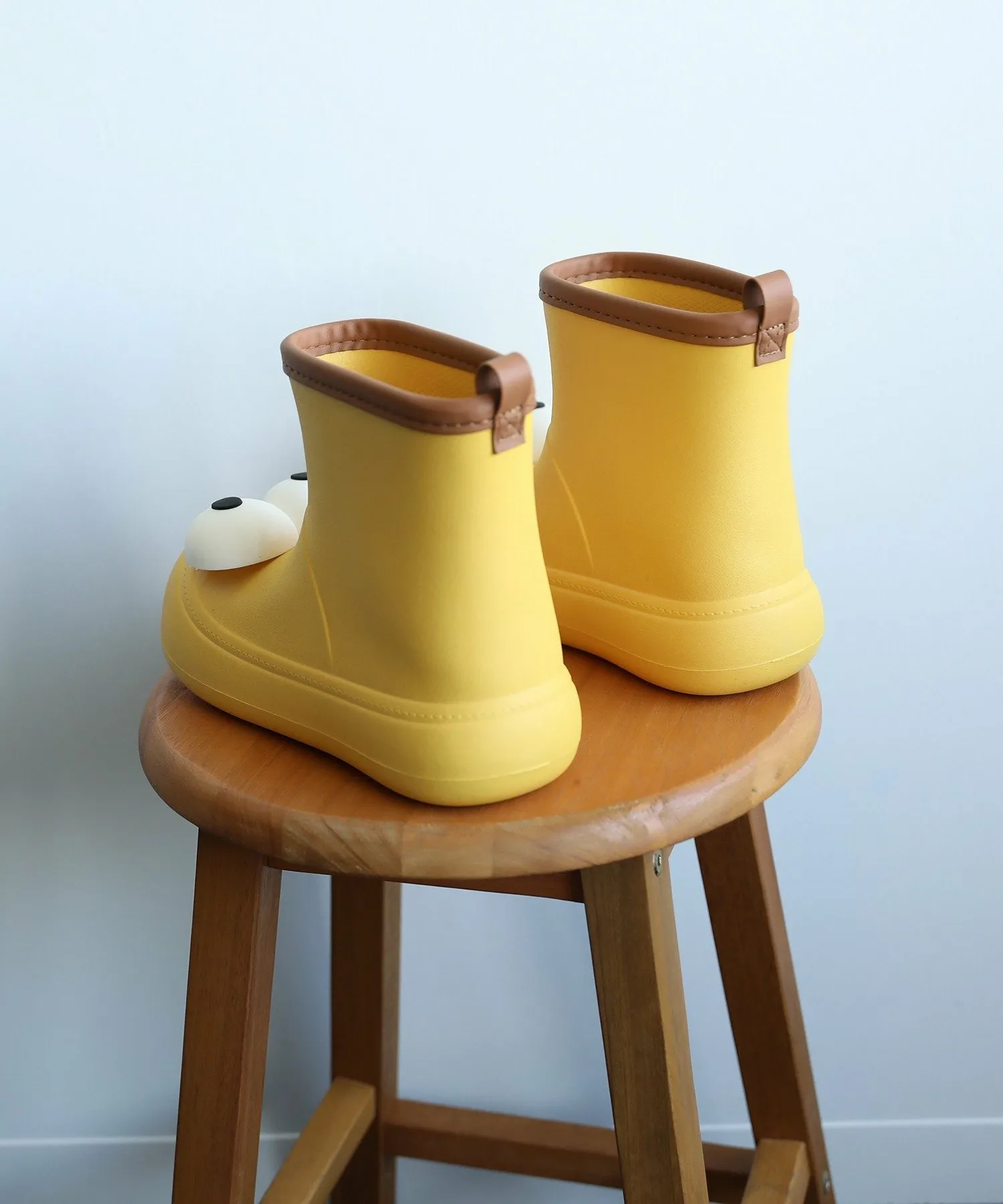 Милые детские резиновые сапоги с большими глазами Aimoha Kids, Yellow — фото 3