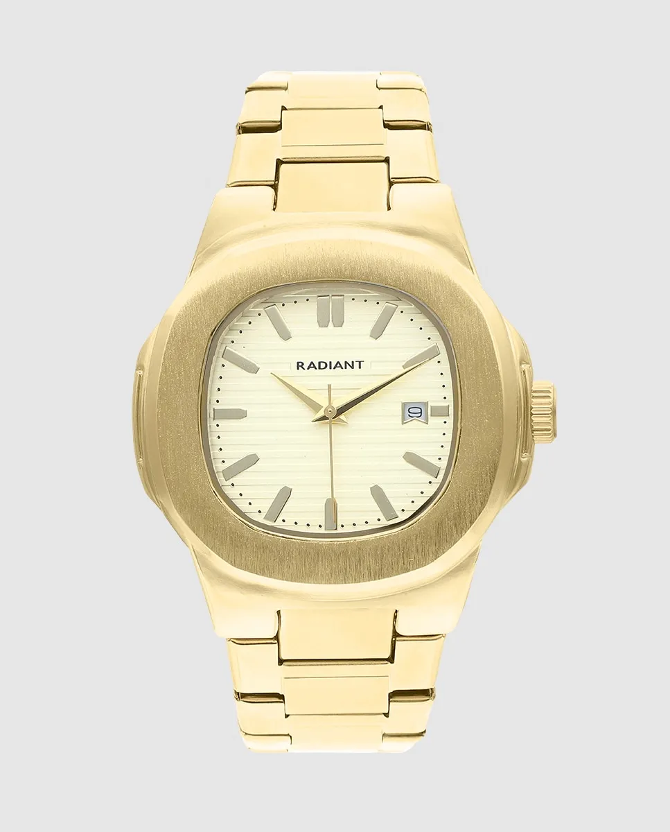 

Мужские часы Brad RA650203 из стали с золотым ремешком Radiant, золото