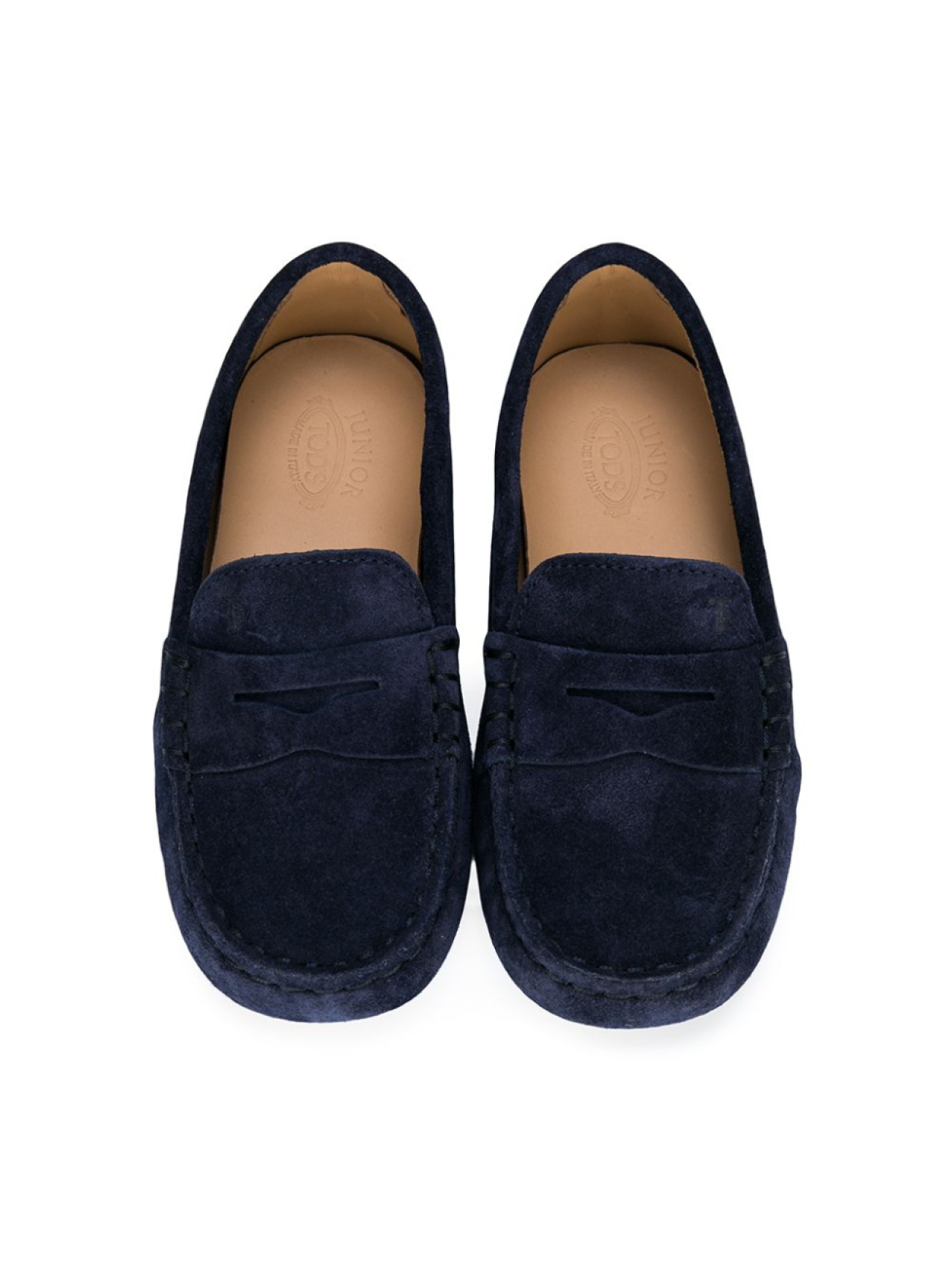 Tod's Kids мокасины с вырезными деталями, синий — фото 3