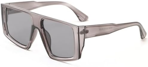 

Солнцезащитные очки большого квадратного размера 2027 года для женщин, модные солнцезащитные очки в крупной оправе для мужчин, винтажные очки-гелевые очки MTZJH, Clear Grey