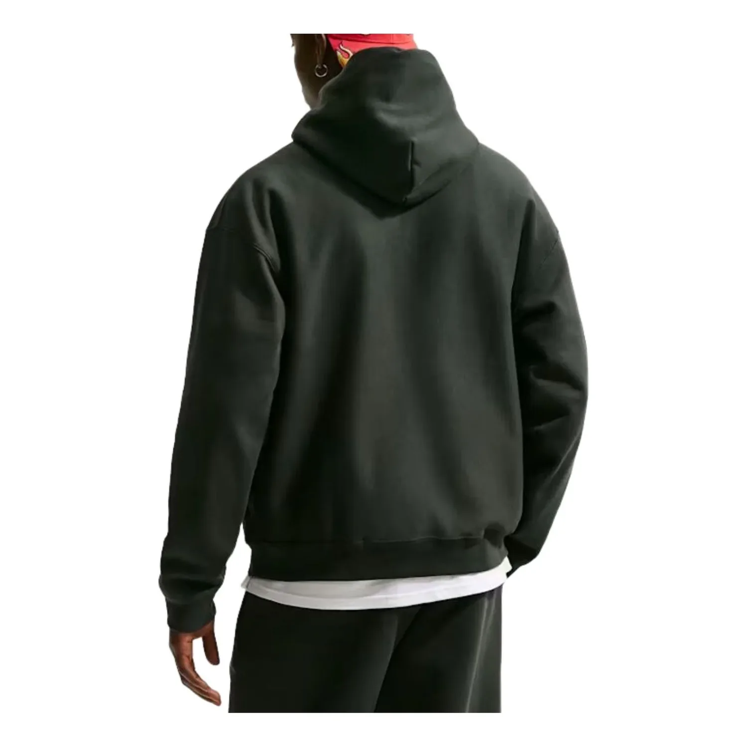 Толстовка Nike Solo Swoosh из флиса, цвет «Черная ель» — фото 2