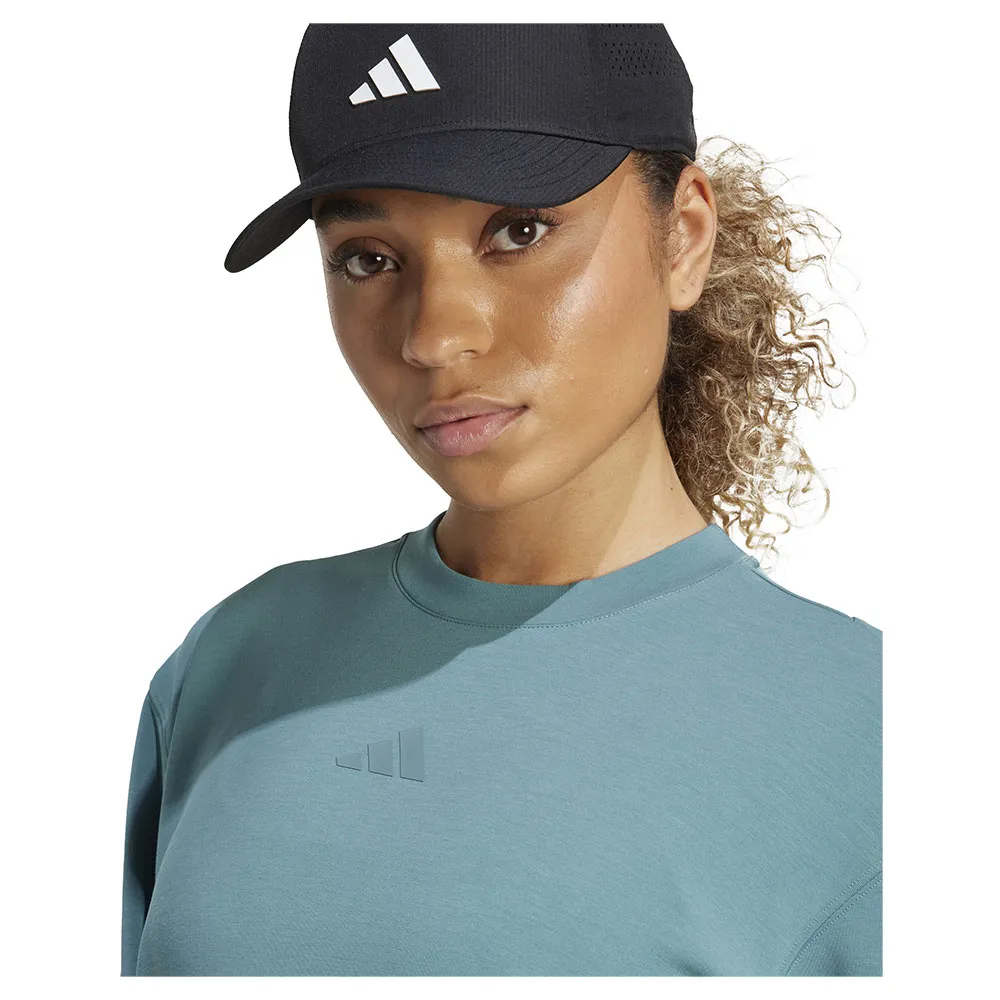 Толстовка спортивная adidas Designed For Training Warm-Up Crewneck, синий — фото 4