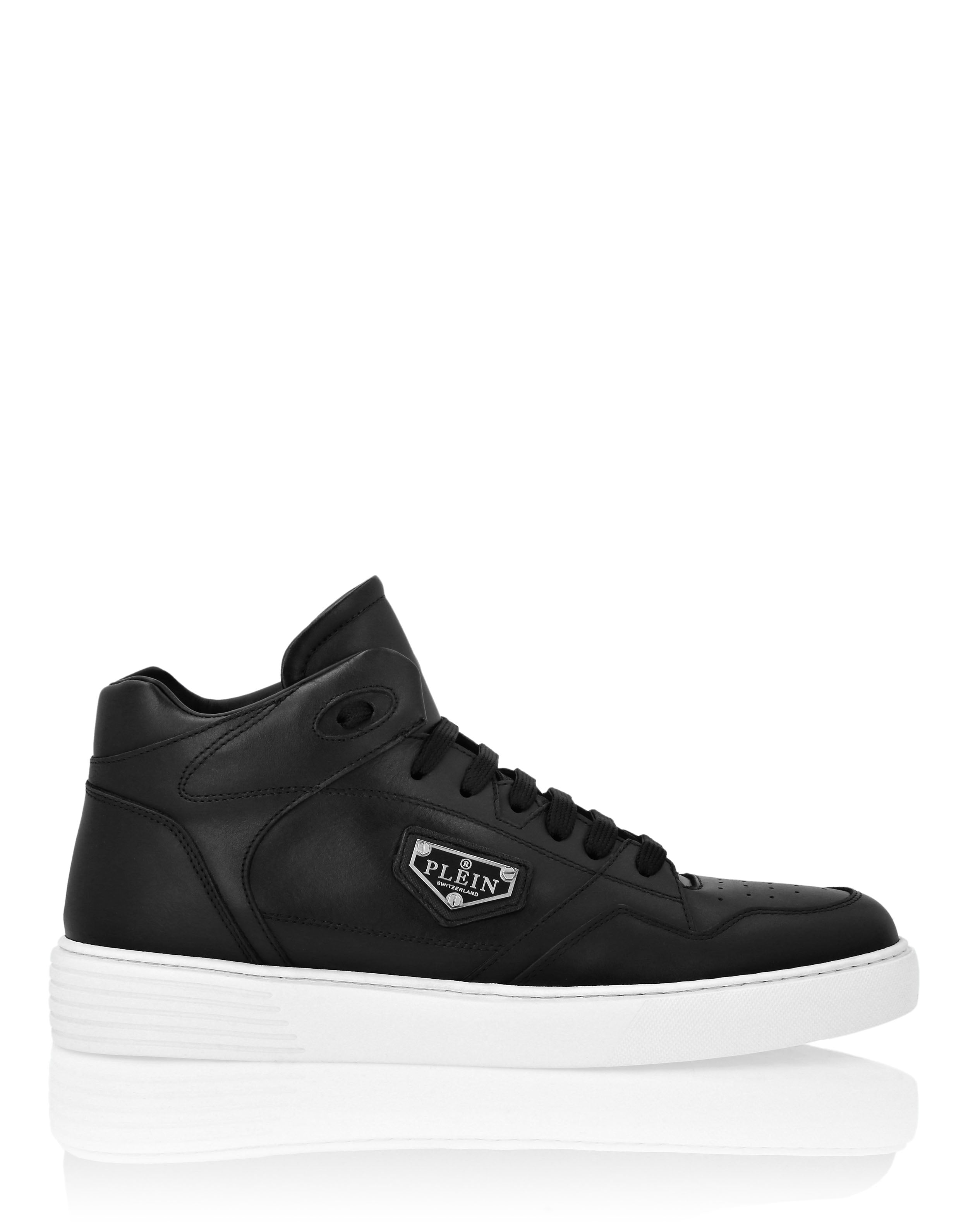 Кроссовки Mid Top из кожи Nappa PHILIPP PLEIN, черный — фото 2