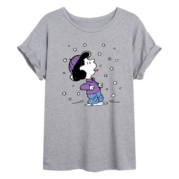 

Футболка Juniors Peanuts Lucy Snow большого размера Licensed Character, серый