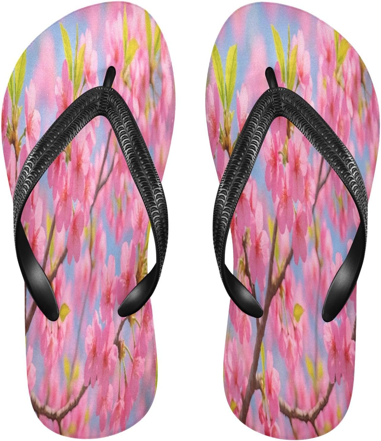 

Вьетнамки с веткой сакуры розового цвета, пляжный душ, шлепанцы, резиновые нескользящие летние тапочки для мужчин и женщин Sinestour