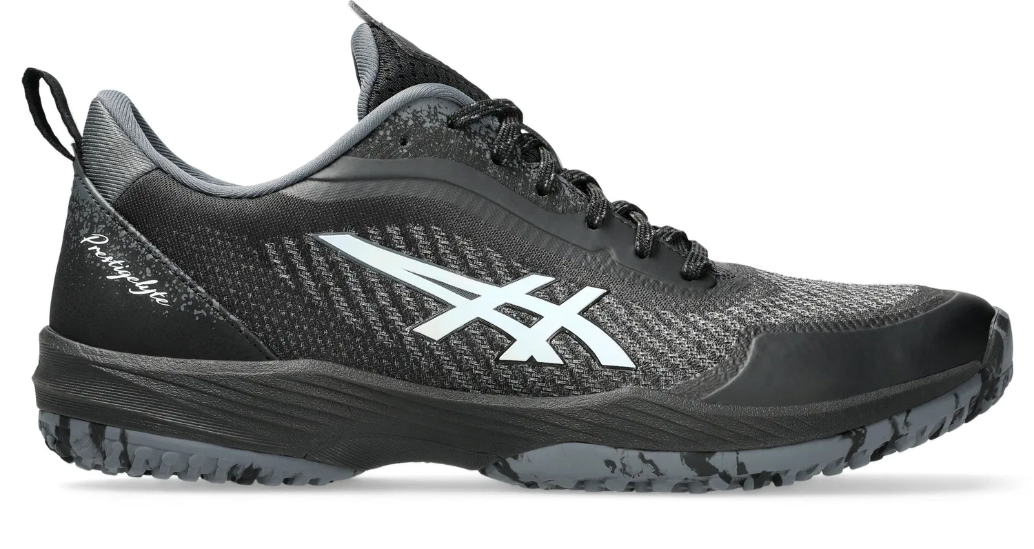 Мужские теннисные кроссовки «Prestigelyte 5 OC» от ASICS, Black/White — фото 3