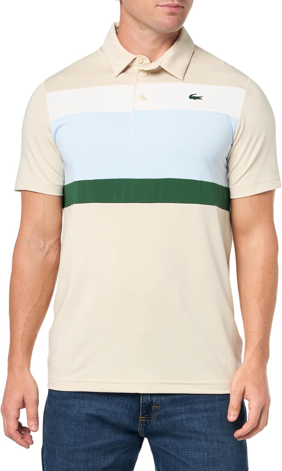 

Lacoste мужская спортивная поло Regular Fit Color Block для гольфа, Marten Beige/Baby Blue/Flour, Синий, Lacoste мужская спортивная поло Regular Fit Color Block для гольфа, Marten Beige/Baby Blue/Flour