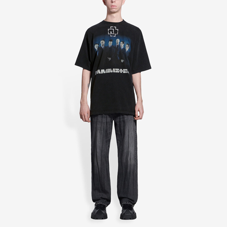Футболка мужская Balenciaga Rammstein, черный — фото 3