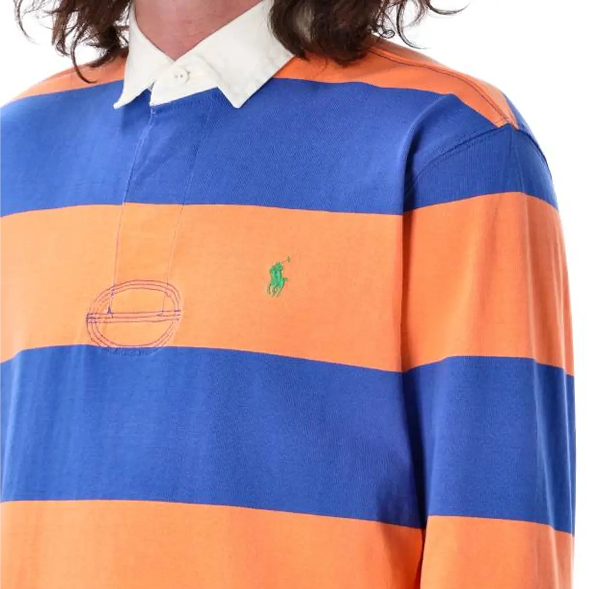 Знаковая регбийка Polo Ralph Lauren, оранжевый — фото 4