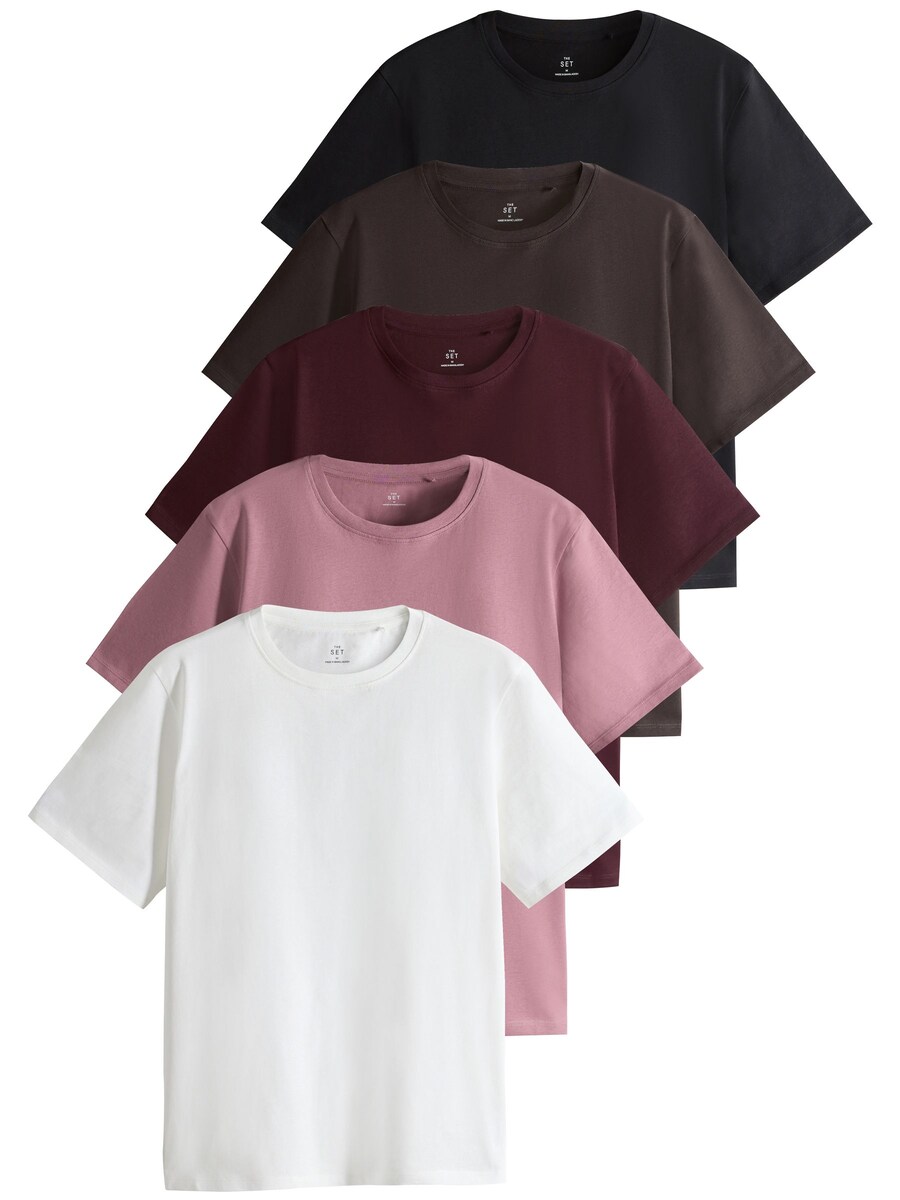 

Рубашка The Set, Dark Brown/Dusky Pink/Wine Red/Black/White