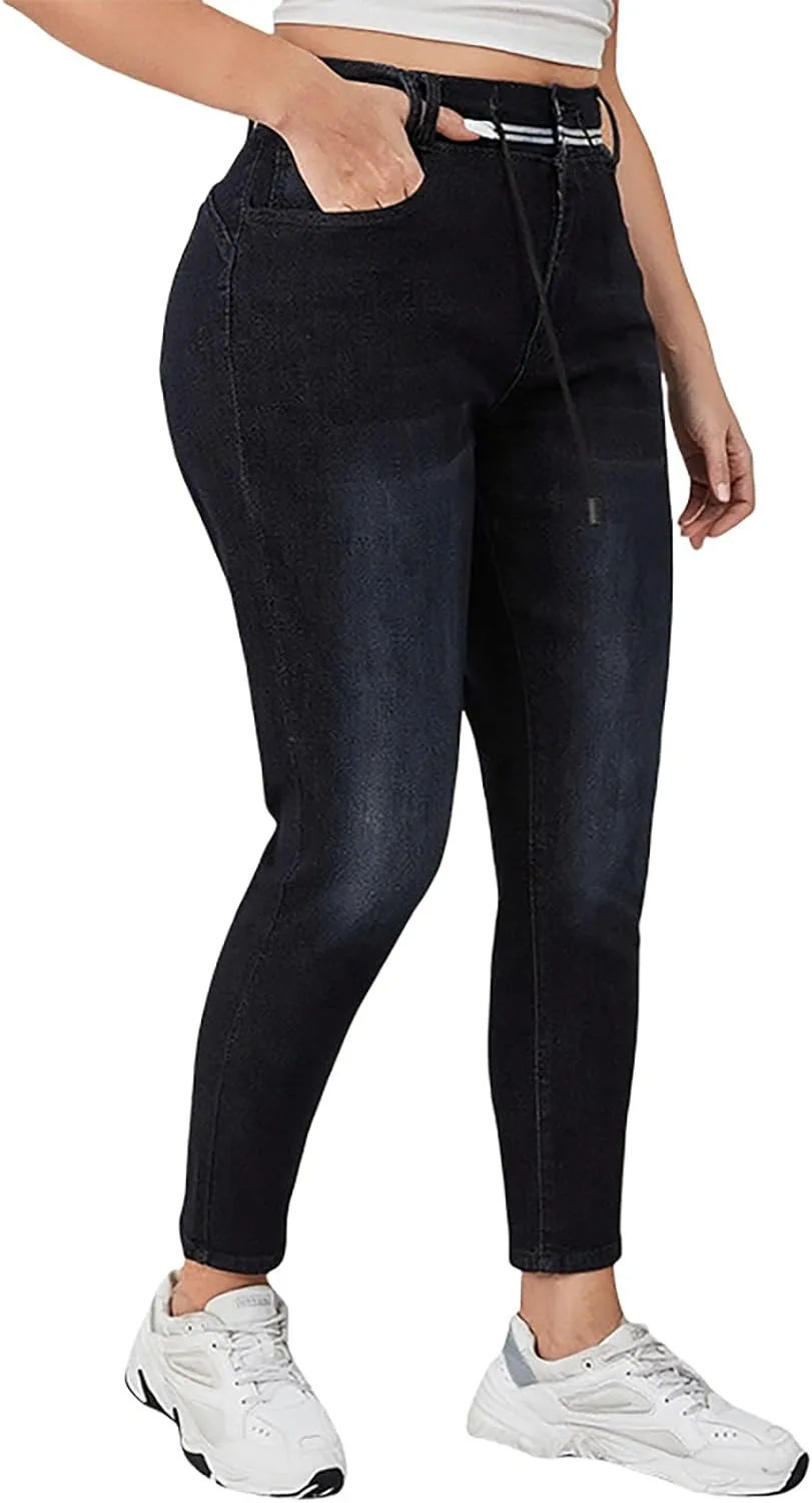 Женские джинсы Plus Size Skinny – облегающие с карманами — фото 2