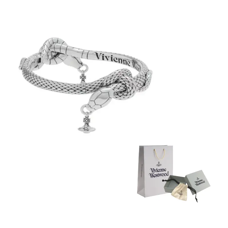 

Браслет с мотивом змеи Vivienne Westwood, серебряный