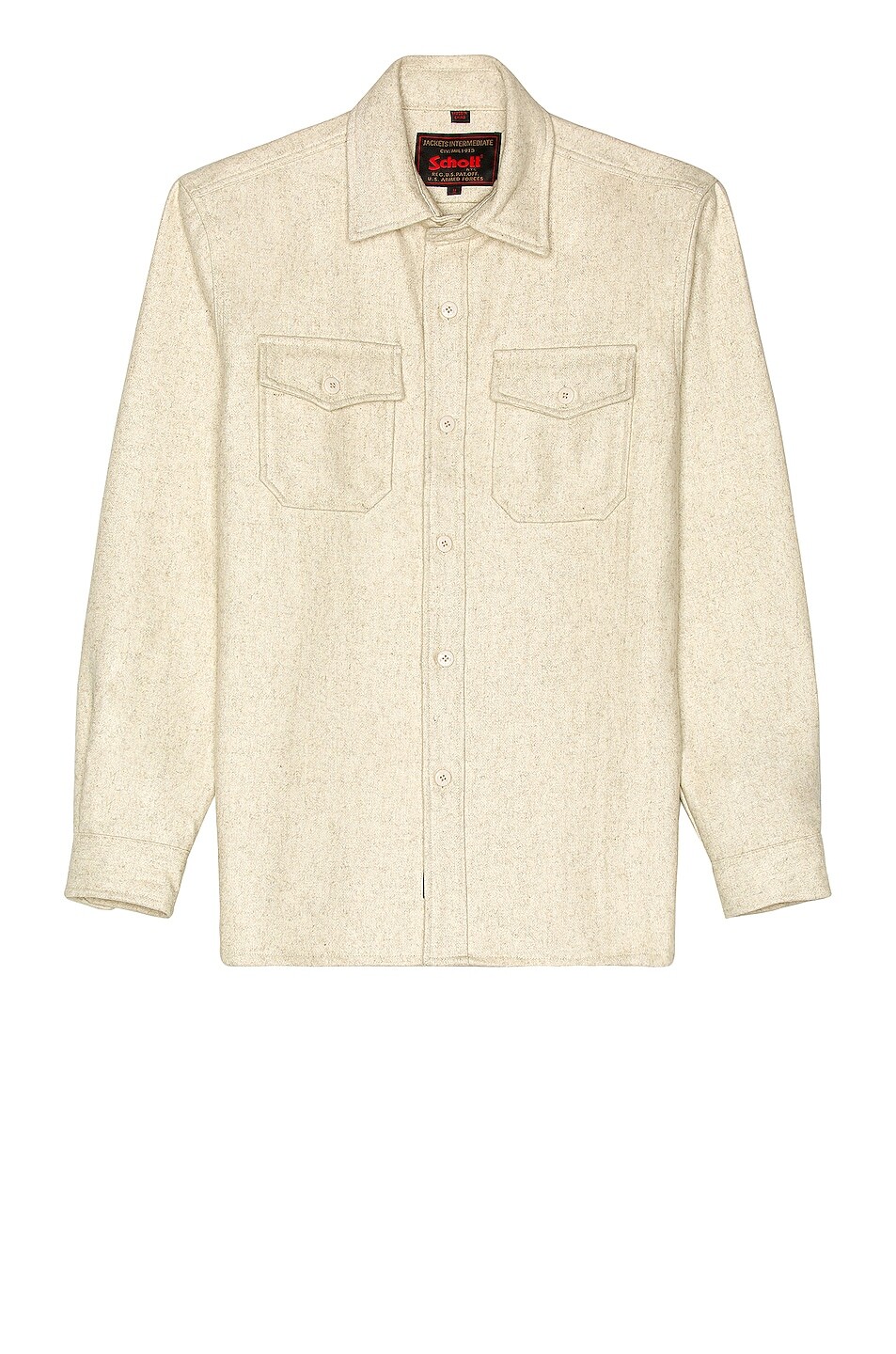 

Рубашка Schott CPO Wool, цвет Oatmeal