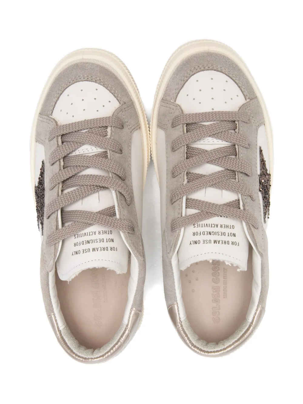Кроссовки May с двойной четвертью и мыском Golden Goose Kids, белый — фото 3