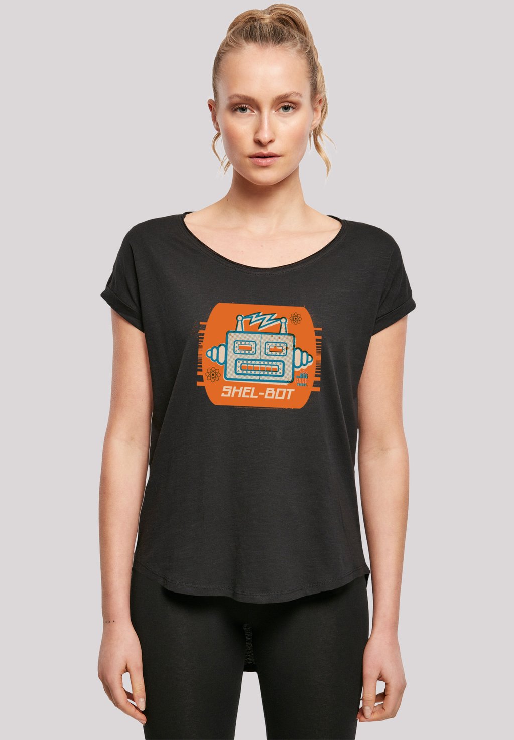 

Футболка с принтом BIG BANG THEORY TV SERIE SHEL-BOT ICON F4NT4STIC, черный