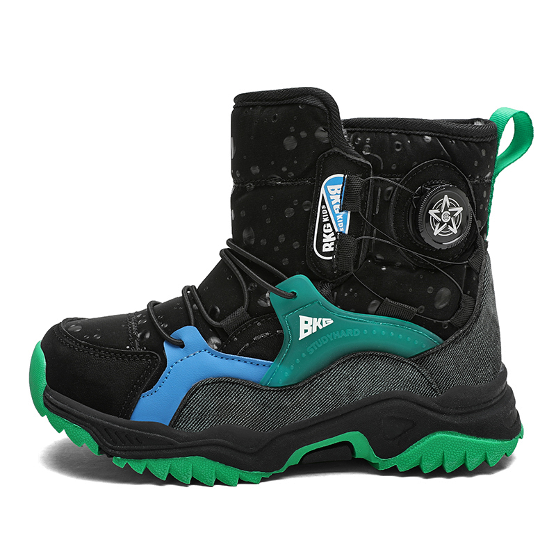 

Детские ботинки с низким голенищем BKG, черный/зеленый