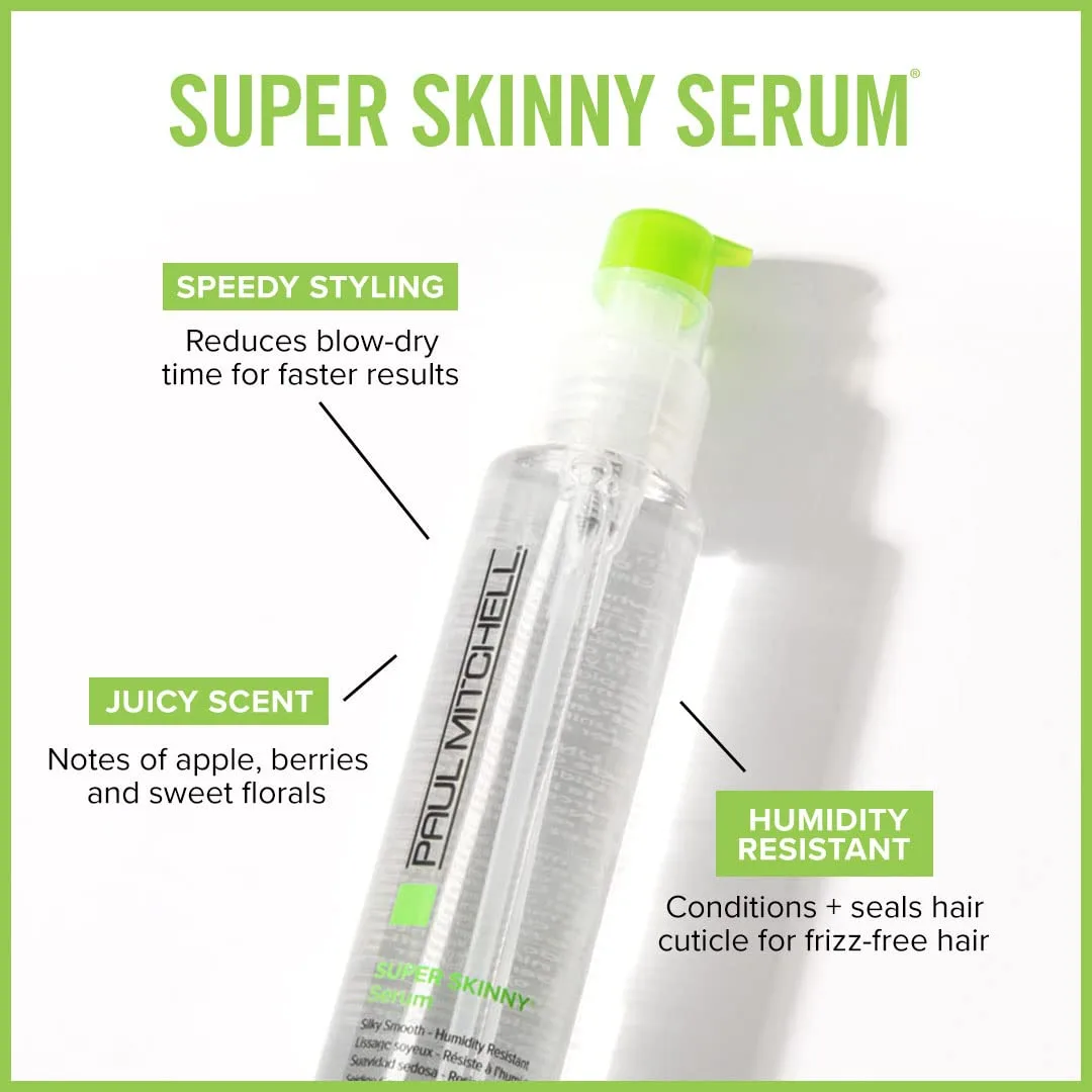 Сыворотка Paul Mitchell Super Skinny Serum ускоряет сушку и обладает влагоотводящими свойствами, подходит для вьющихся волос. 251 мл — фото 2