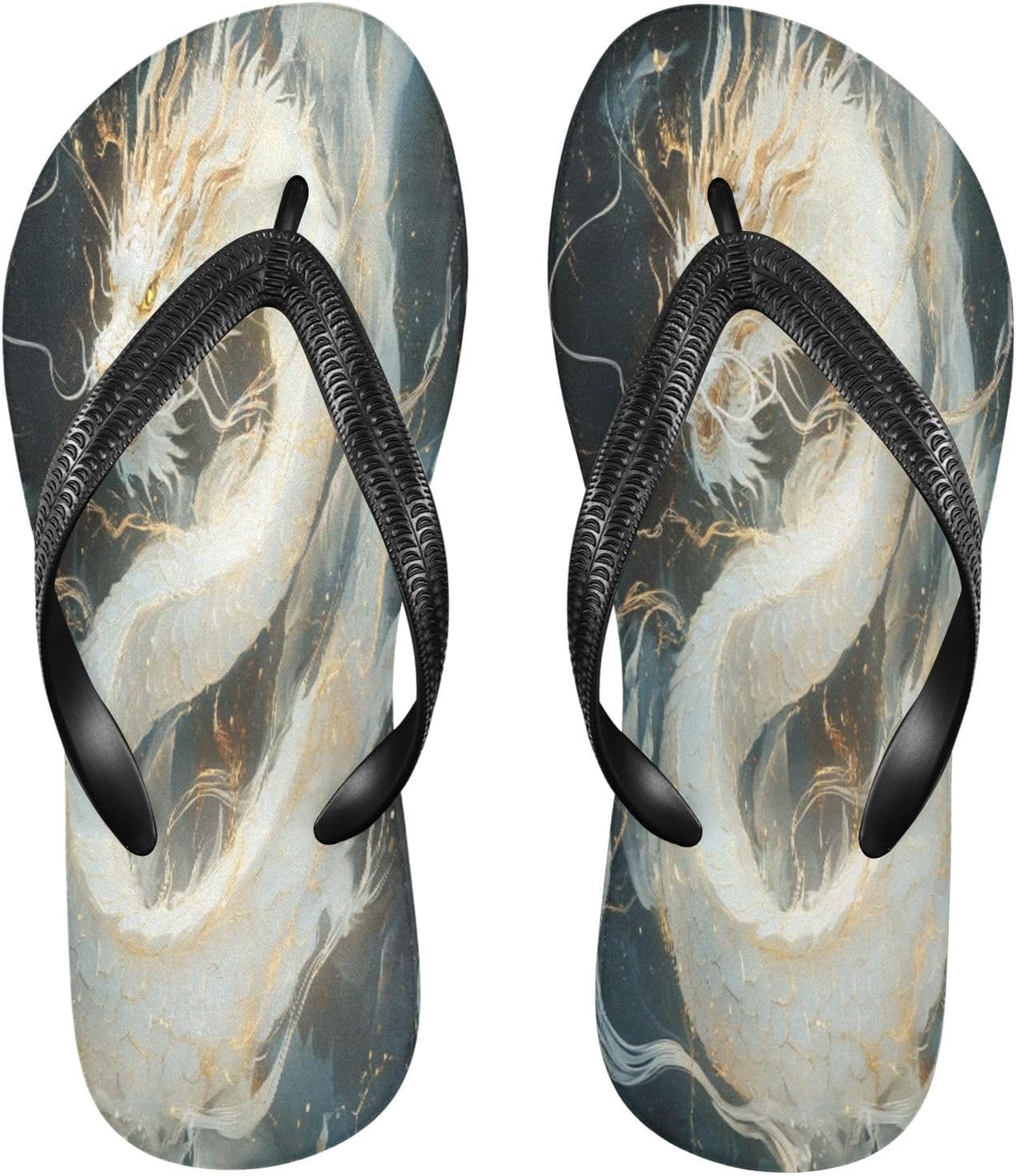 

Вьетнамки White Dragon для пляжа, шлепанцы с душем, резиновые нескользящие летние тапочки для женщин и мужчин Sinestour