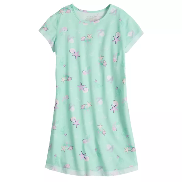 

Адаптивная ночная рубашка для девочек 4-12 лет Cuddl Duds, цвет sea life