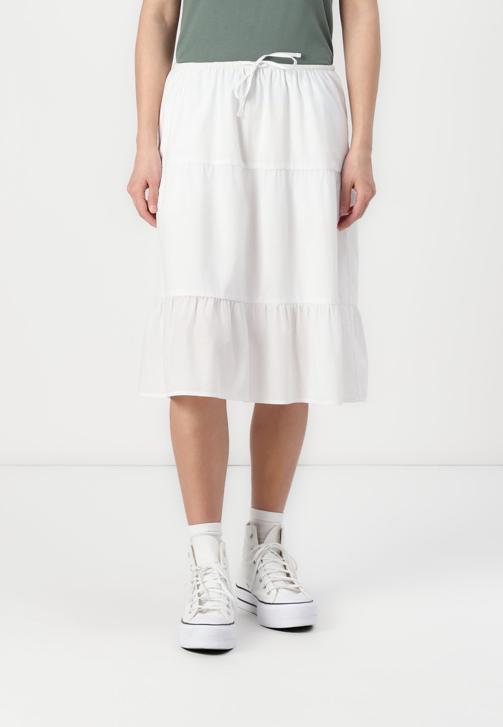 

Юбка-колокол DROP YOKE MAXI Hollister Co., белый