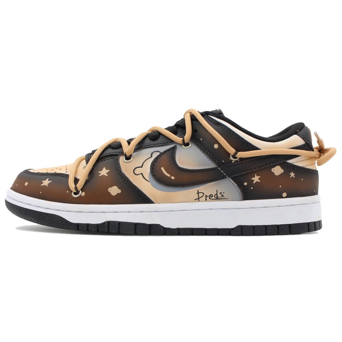 

Кроссовки Nike Dunk Skateboarding Shoes Unisex Low-top Brown/White, черный