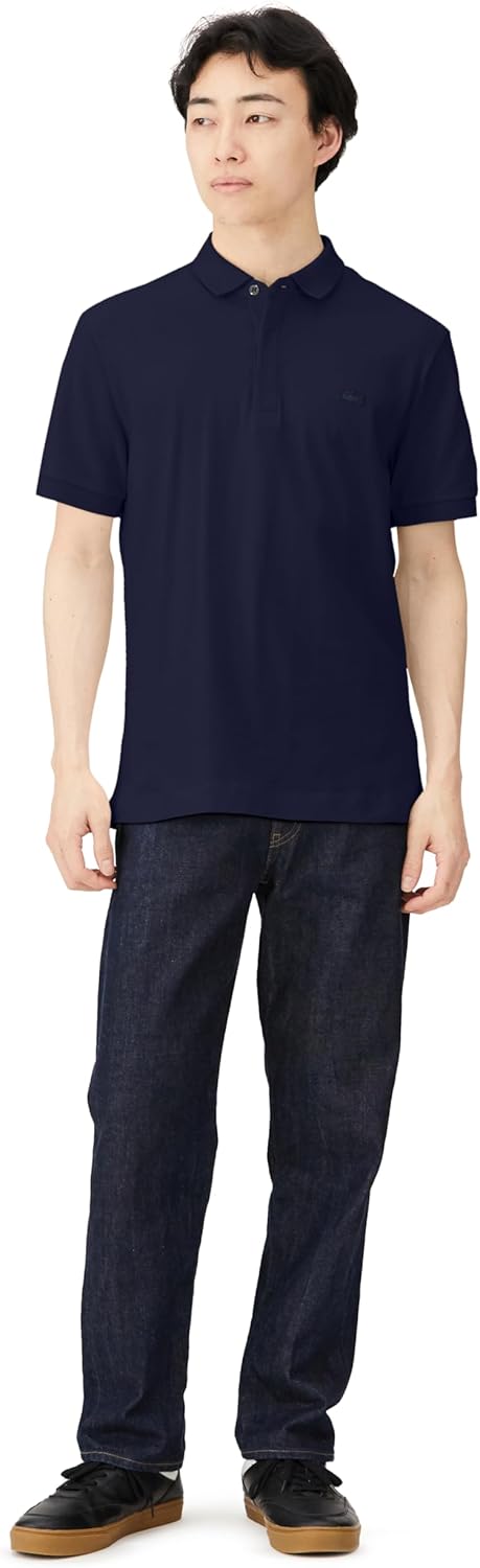 Мужская поло-рубашка Lacoste Regular Fit Stretch Paris (с коротким рукавом) PH5522L (старый цвет), темно-синий — фото 3